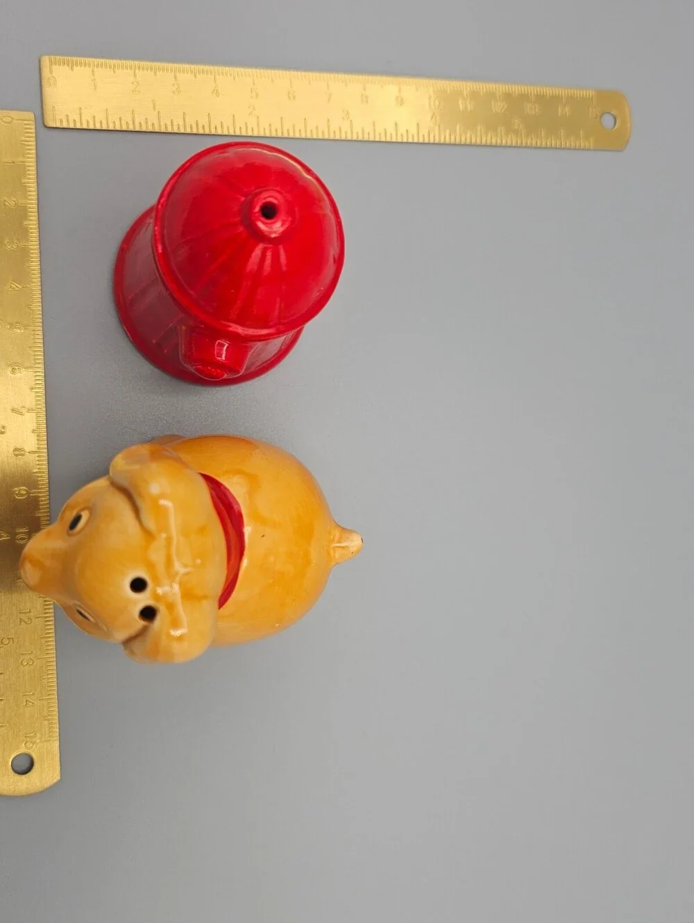 Ceramic Dog and Fire Hydrant Salt and Pepper Shakers
